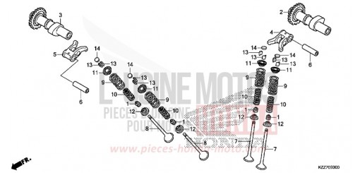 ARBRE A CAMES/SOUPAPE CRF250RLAK de 2019